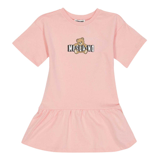 Rose - Front - Moschino Girls Bear T-Shirt Dress