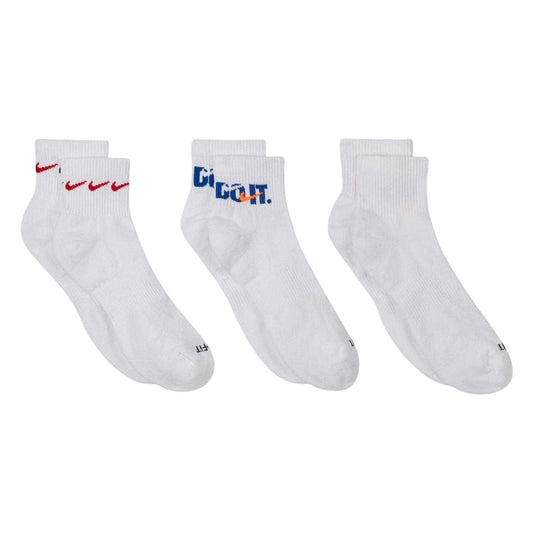 Multicoloured - Front - Nike Unisex Adult Everyday Plus Cushioned Ankle Socks