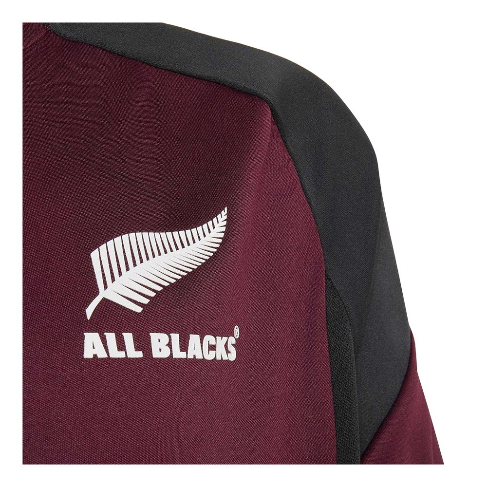 Maroon-Black - Side - Adidas Childrens-Kids Performance T-Shirt