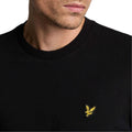Black - Side - Lyle & Scott Mens Ottoman Tipped T-Shirt