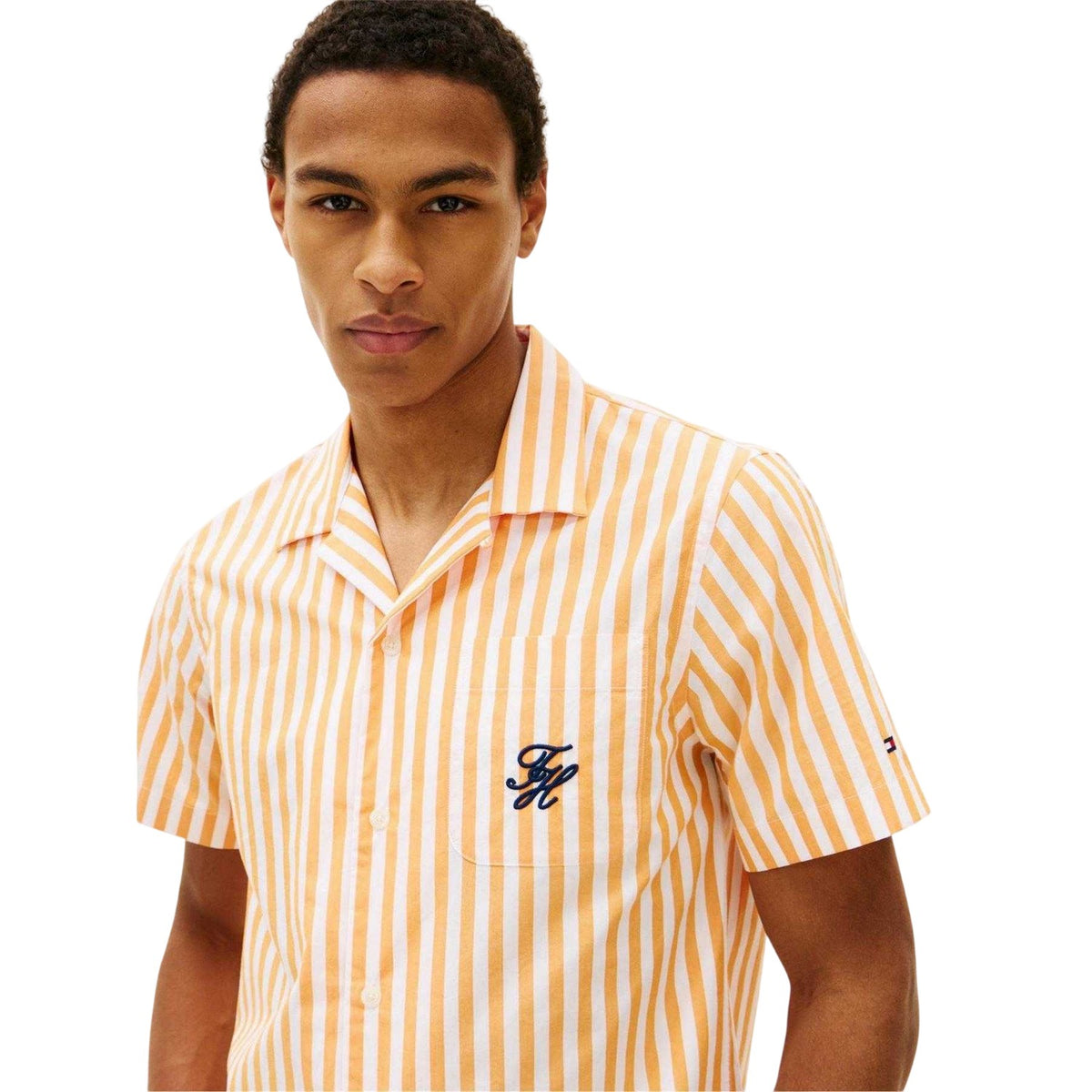 Orange - Lifestyle - Tommy Hilfiger Mens Striped Weave Shirt