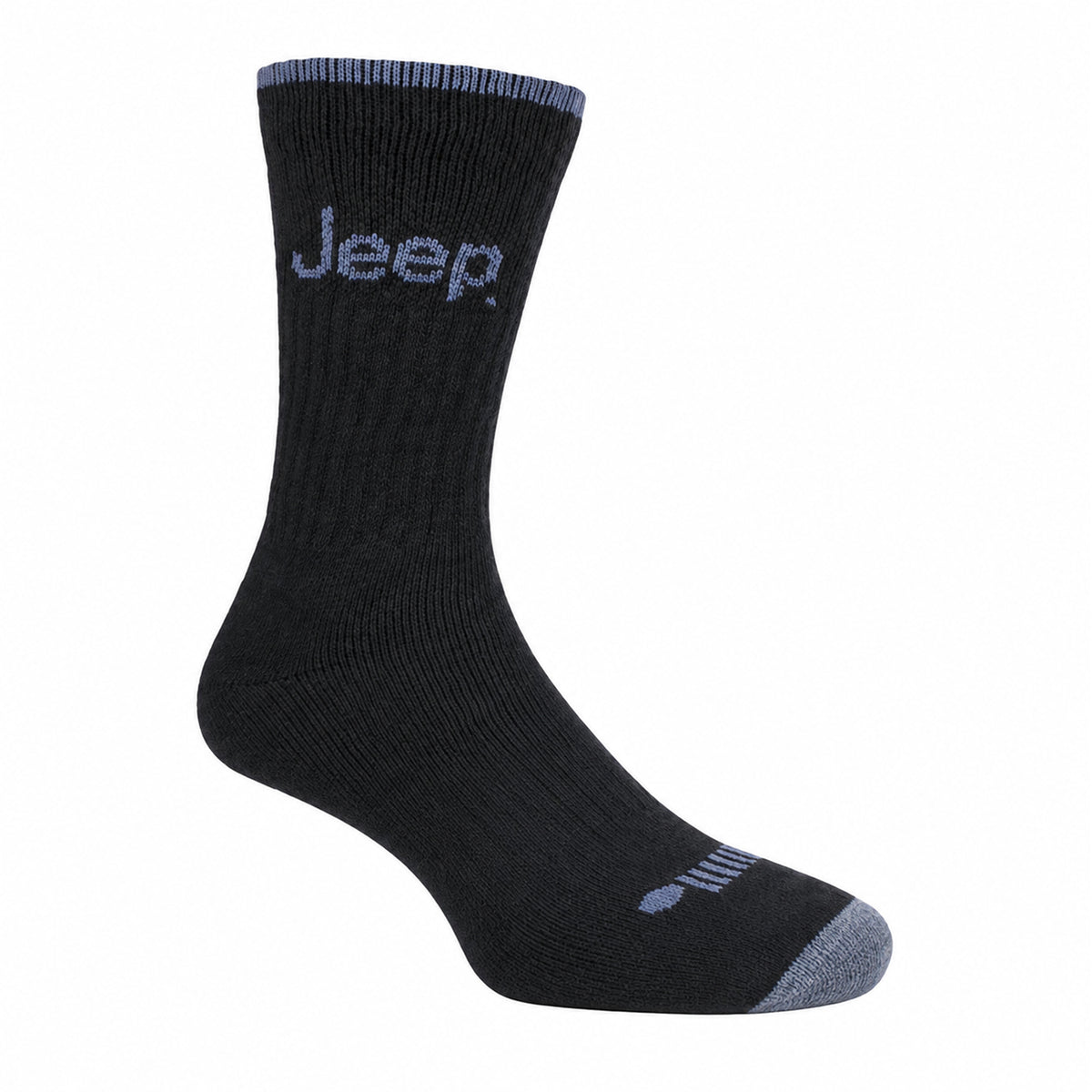 Black - Side - Jeep Mens Performance Boot Socks (Pack of 4)
