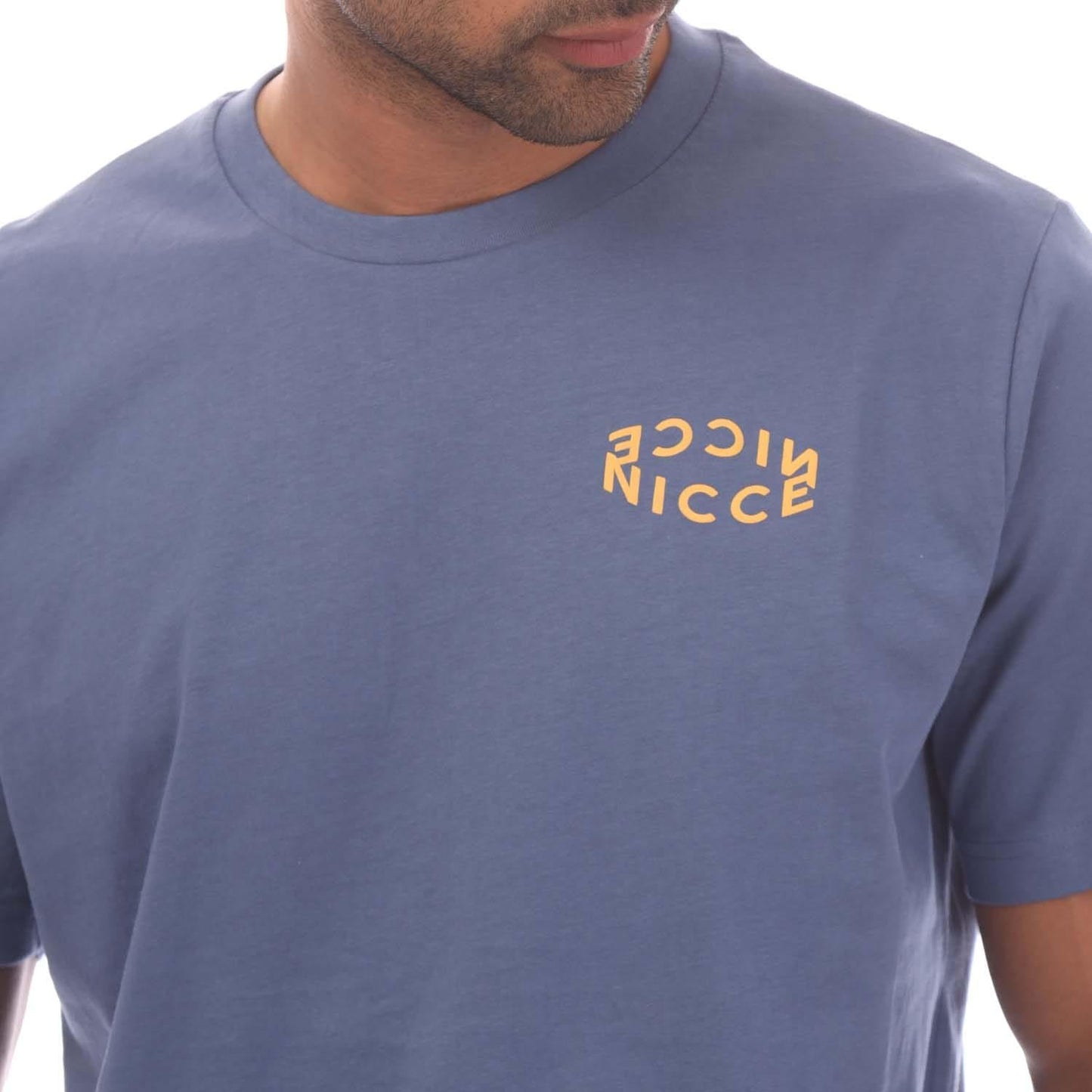 Blue - Pack Shot - Nicce Mens Tanetta Logo T-Shirt