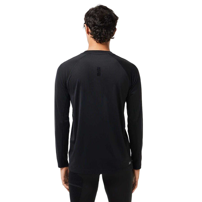 Black - Back - Lacoste Mens Stretch Slim Sport T-Shirt