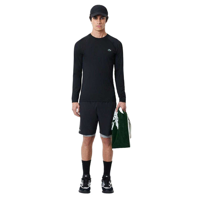 Black - Lifestyle - Lacoste Mens Stretch Slim Sport T-Shirt