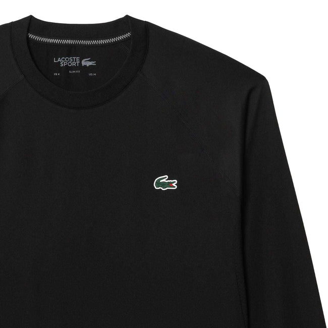 Black - Pack Shot - Lacoste Mens Stretch Slim Sport T-Shirt