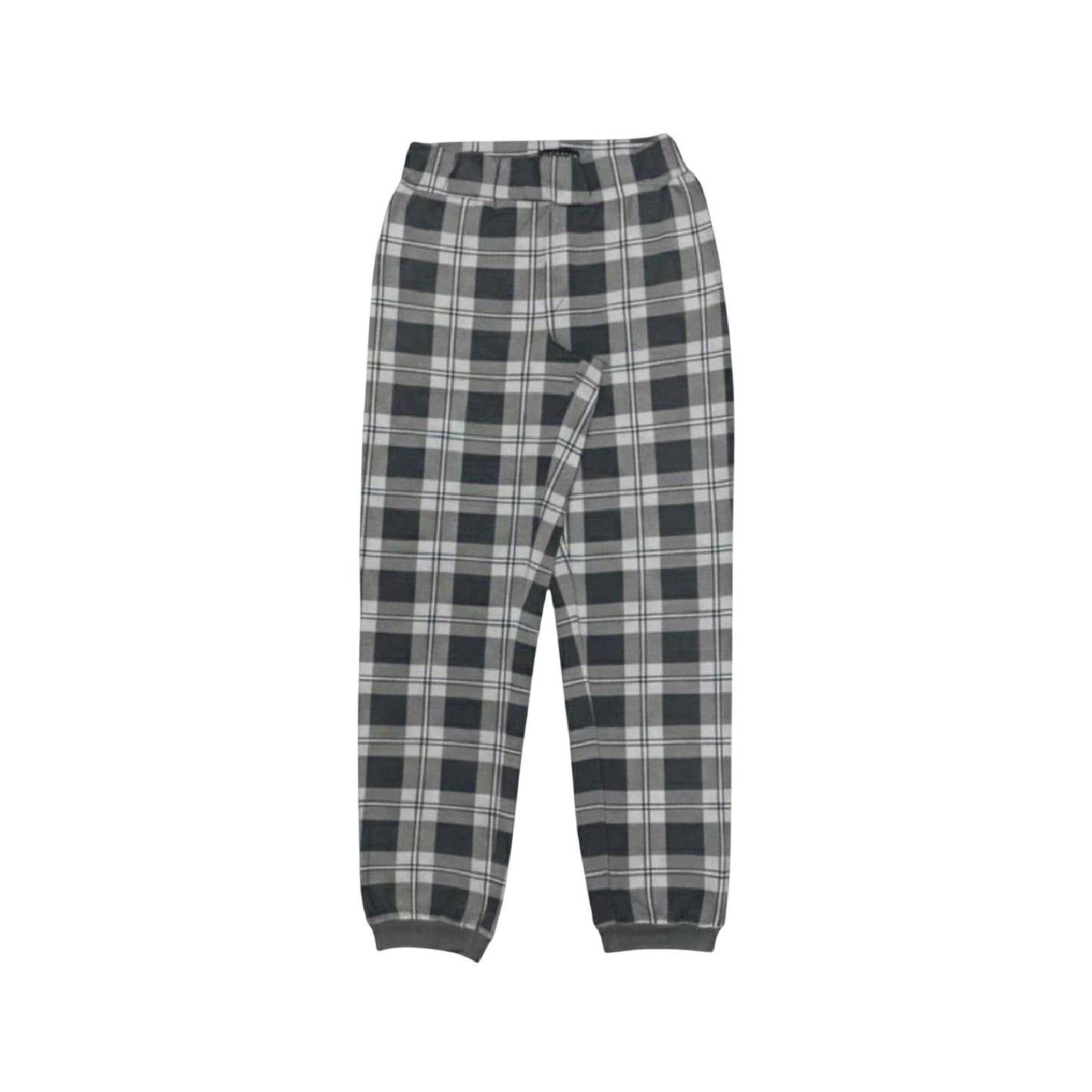 Charcoal - Side - Howick Mens Checked Long Pyjama Set