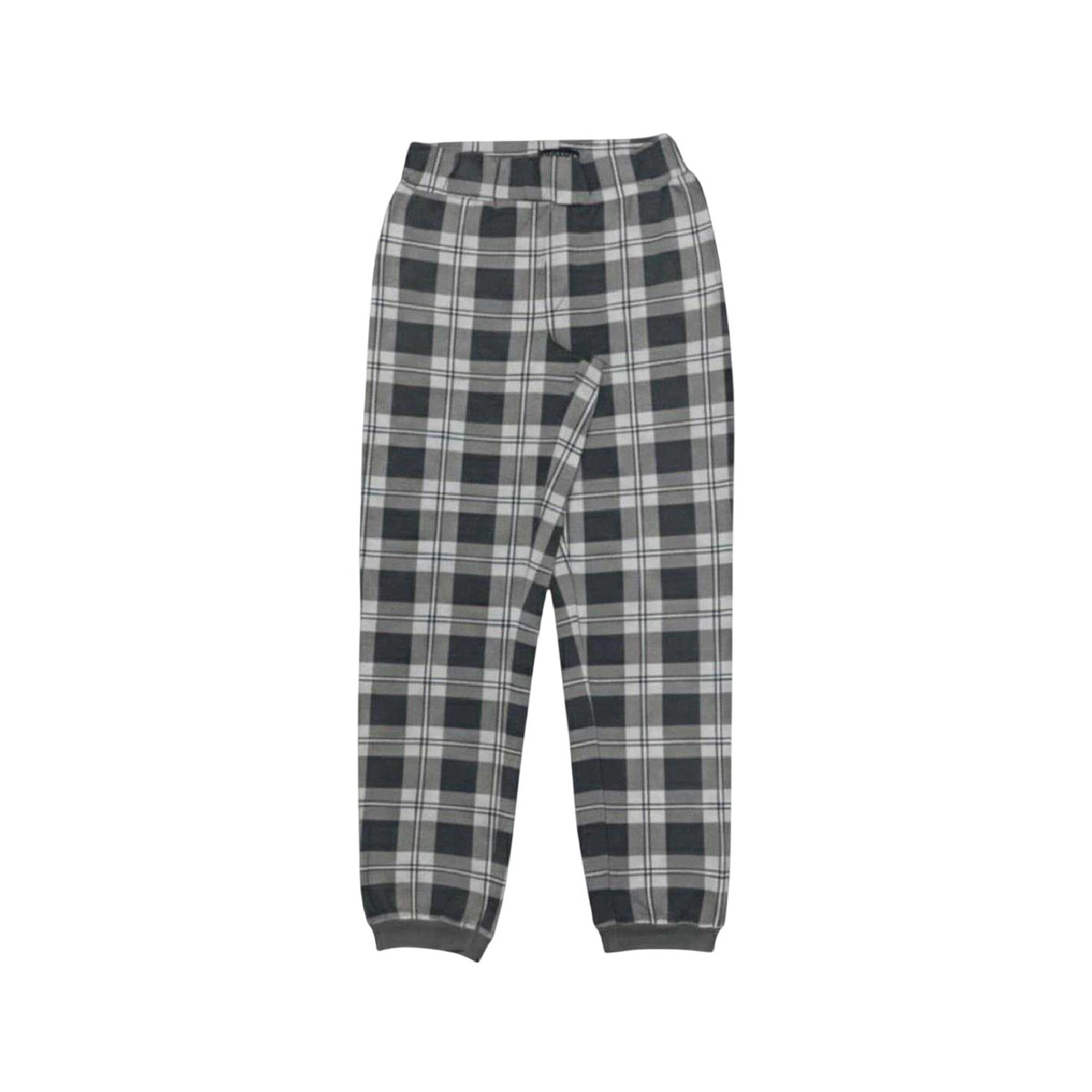 Charcoal - Side - Howick Mens Checked Long Pyjama Set