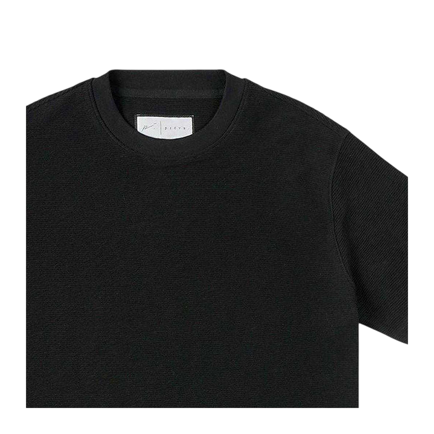 Black - Side - Prevu Mens Ottoman Boxy T-Shirt