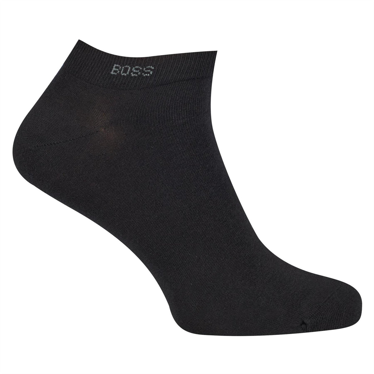 Black - Back - Boss Unisex Adult Cotton Trainer Socks (Pack of 2)