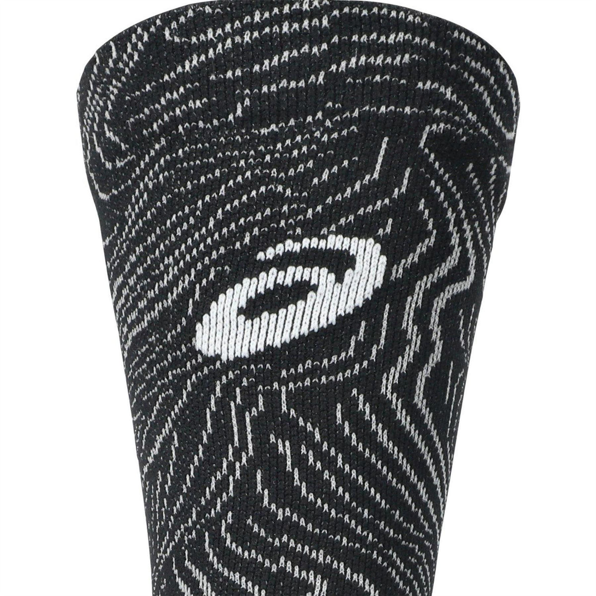 Black-Cloud Grey - Side - Asics Unisex Adult Patterned Crew Socks