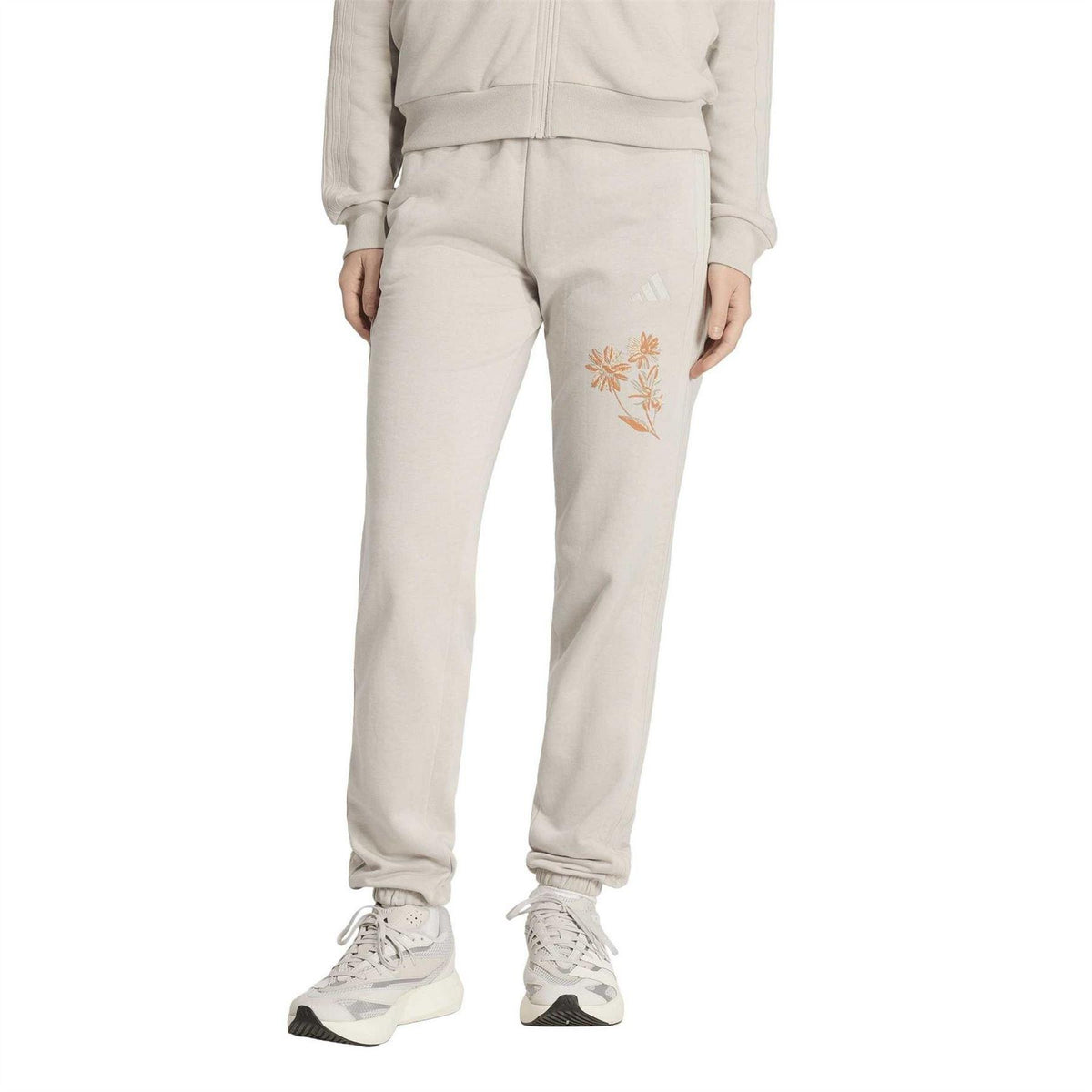 Wonder Alumina - Pack Shot - Adidas Womens-Ladies Fleece Floral Joggers