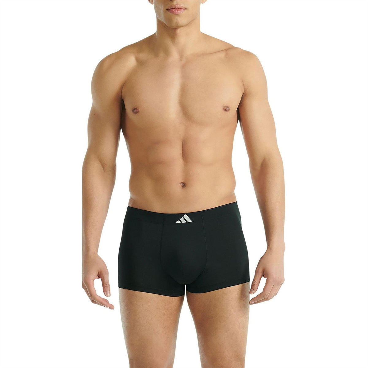 Black - Pack Shot - Adidas Mens Active Flex Cotton Boxer Briefs (Pack of 3)