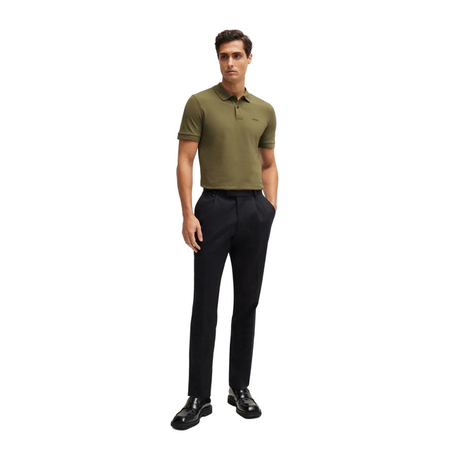 Khaki Green - Lifestyle - Hugo Boss Mens Pallas Cotton Polo Shirt