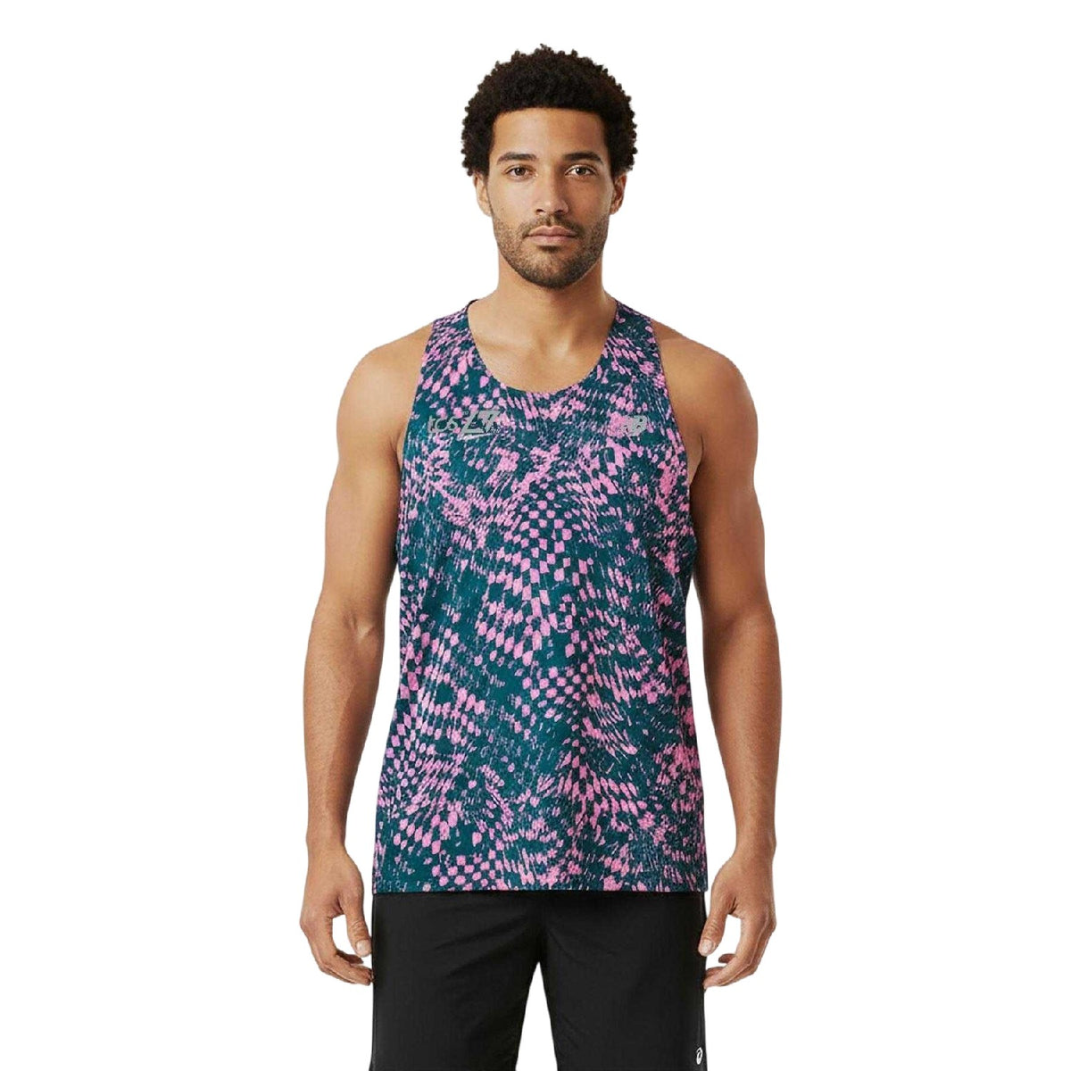 Pink - Lifestyle - New Balance Mens Performance Baffled Sleeveless Tank Top