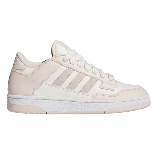 Wonder Mauve - Front - Adidas Womens-Ladies Rapid Court 3 Stripes Suede Trainers