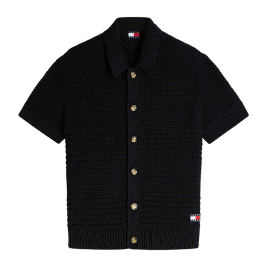 Black - Front - Tommy Jeans Mens Short-Sleeved Shirt