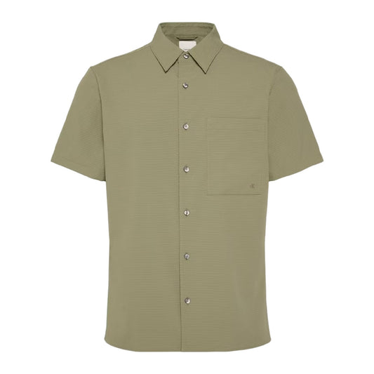Deep Lichen Green - Front - Calvin Klein Mens Classic Tailored Shirt