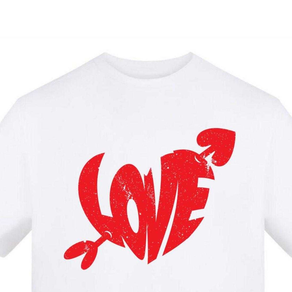 White - Side - AWD Unisex Adult Love Arrow T-Shirt