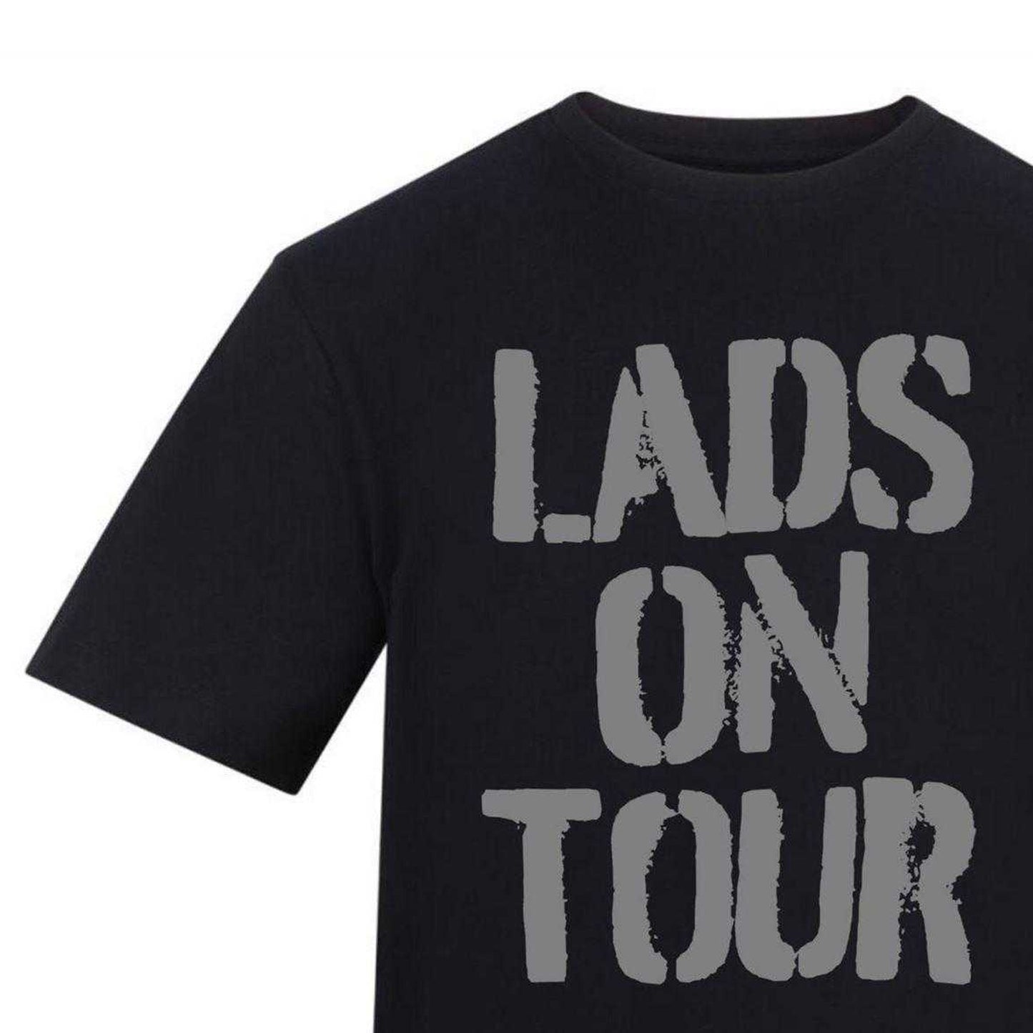 Black - Side - AWD Unisex Adult Lads On Tour T-Shirt