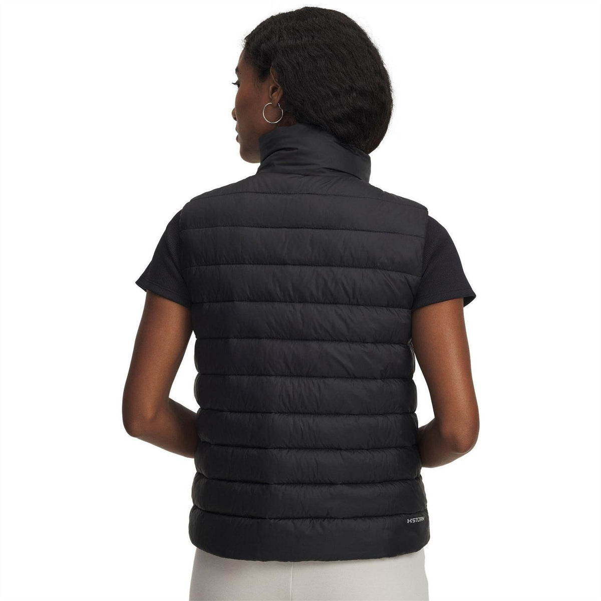 Black - Pack Shot - Under Armour Womens-Ladies Quilted Sport Gilet