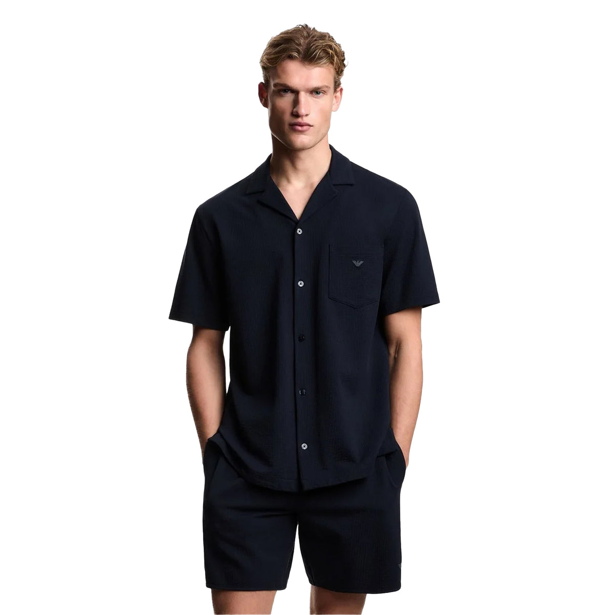 Navy - Lifestyle - Emporio Armani Mens Regular Shirt