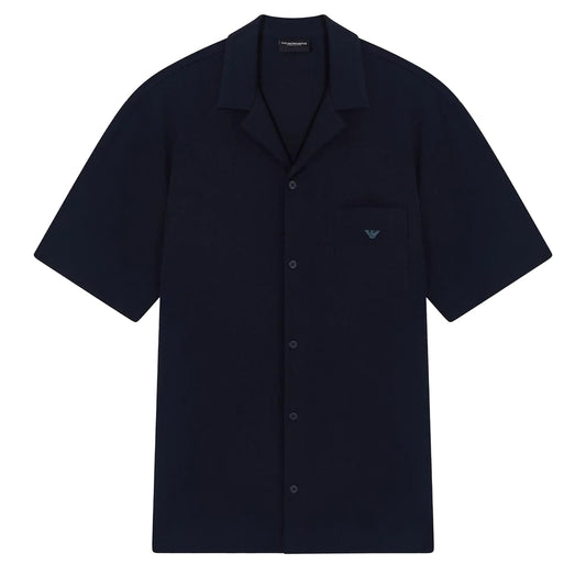 Navy - Front - Emporio Armani Mens Regular Shirt