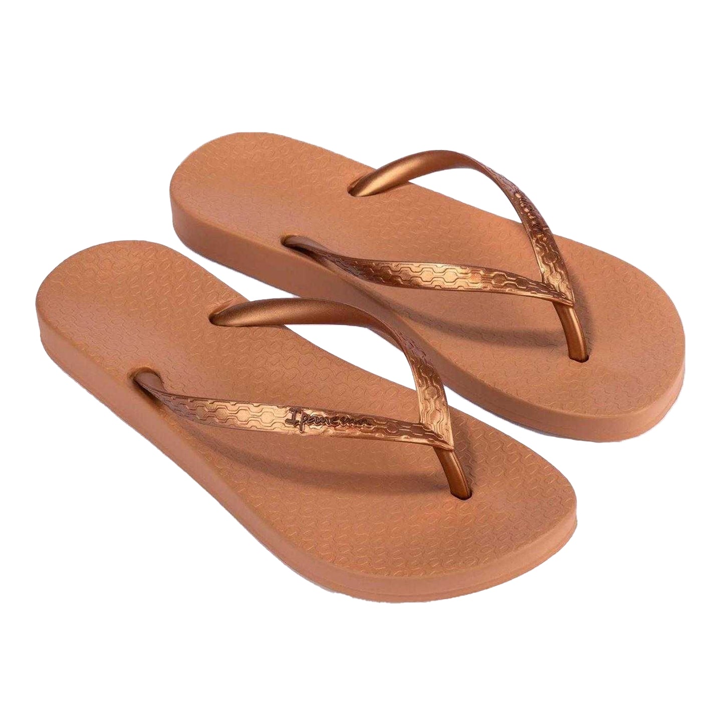 Brown - Side - Ipanema Womens-Ladies Anatomical Moulded Footbed Flat Flip Flops