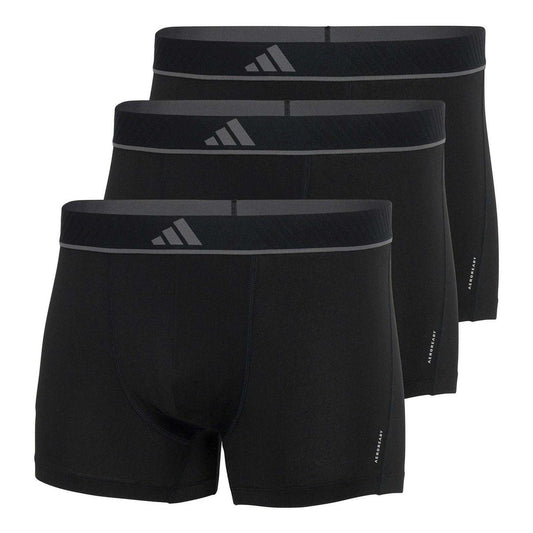 Black - Front - Adidas Mens Active Micro Flex Boxer Briefs (Pack of 3)