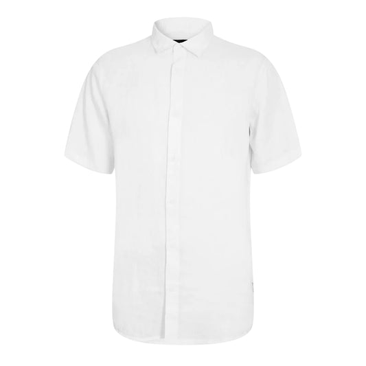 White - Front - Armani Exchange Mens Oxford Shirt