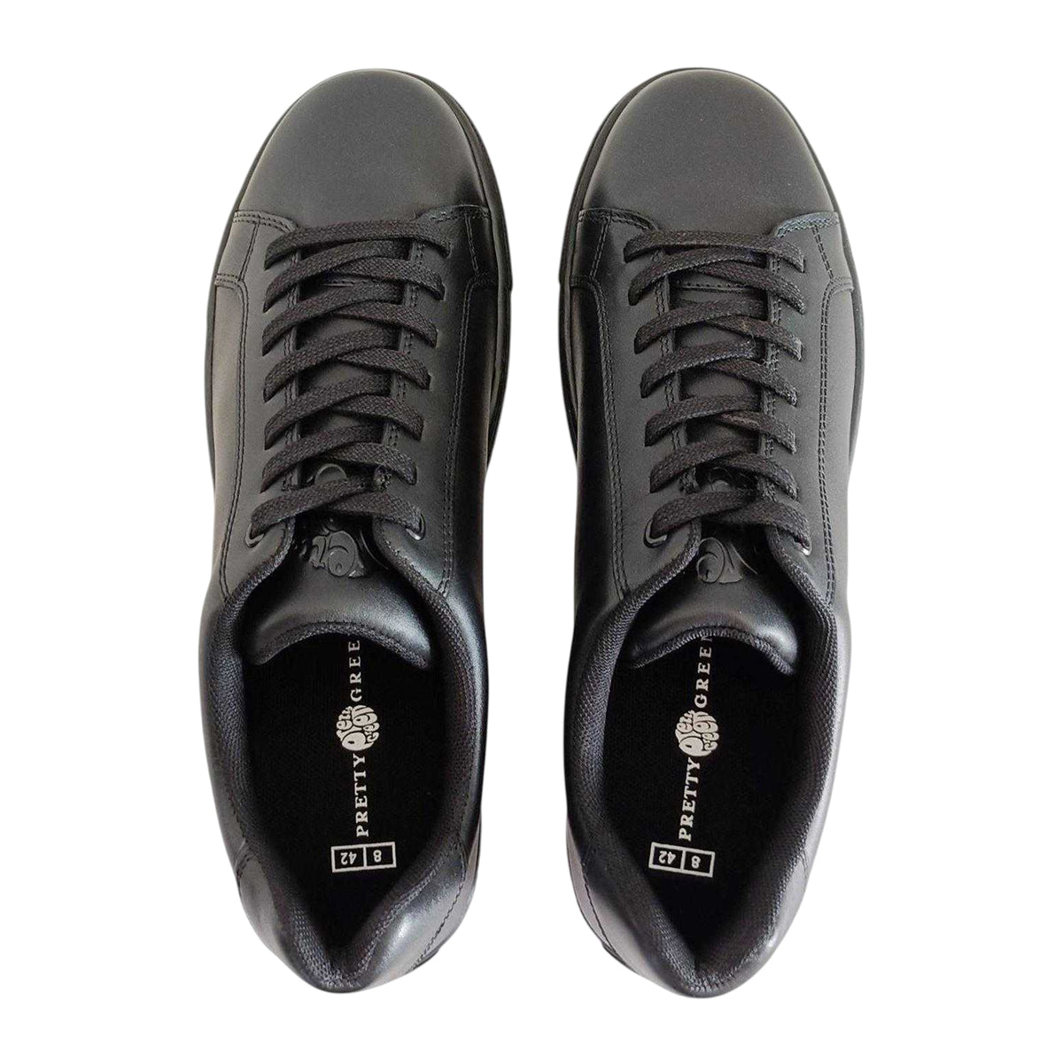Black - Lifestyle - Pretty Green Mens Latham Leather Formal Shoes