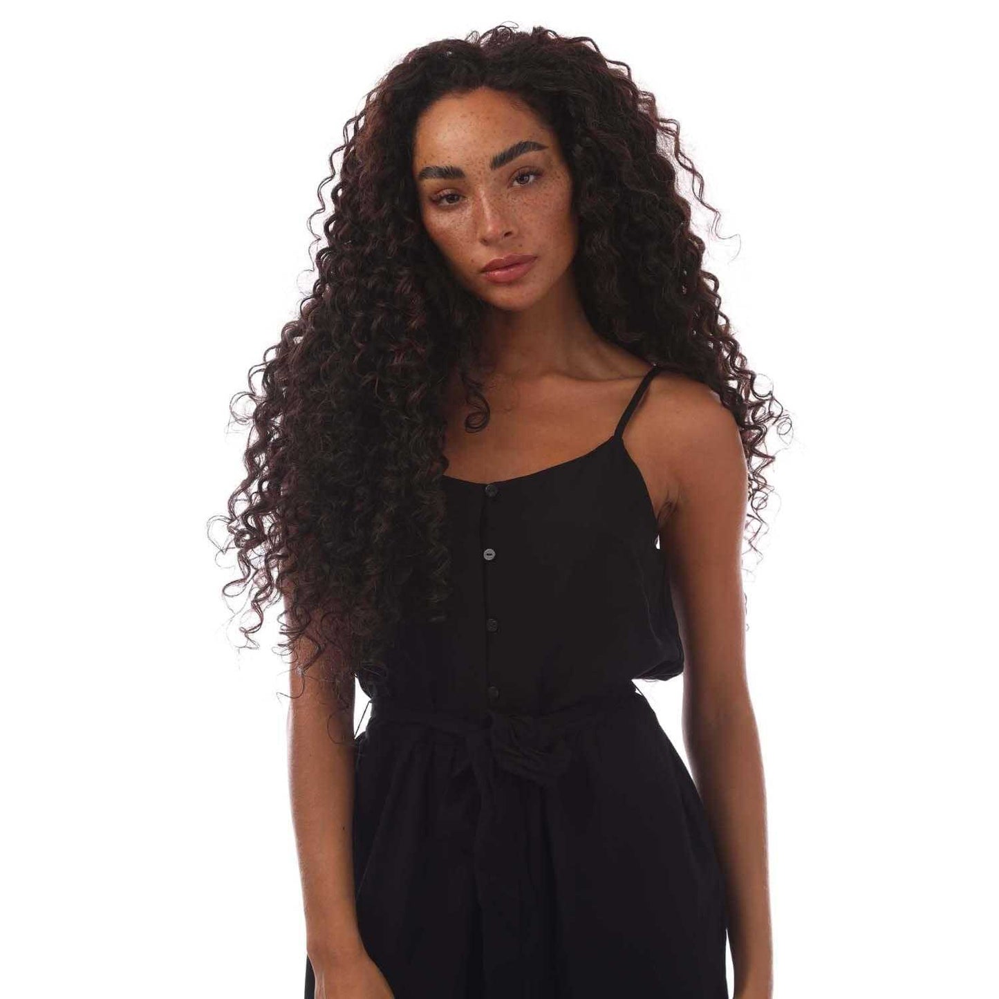 Black - Lifestyle - Only Womens-Ladies Nova Carly Plain Playsuit