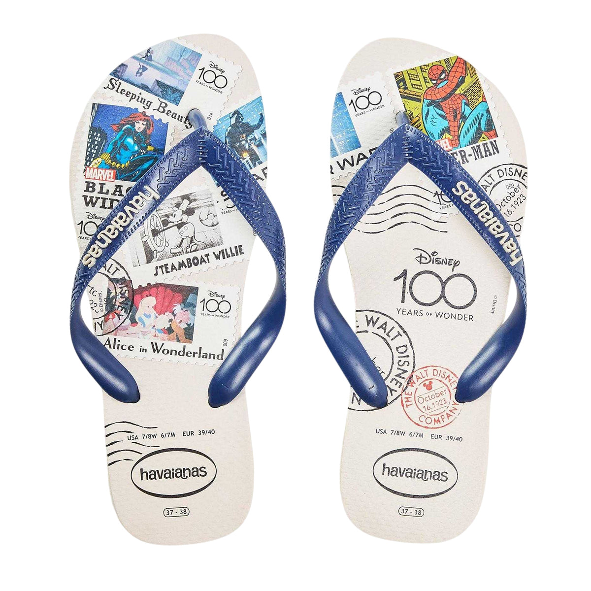 Multicoloured - Side - Disney Womens-Ladies 100 Years Flip Flops