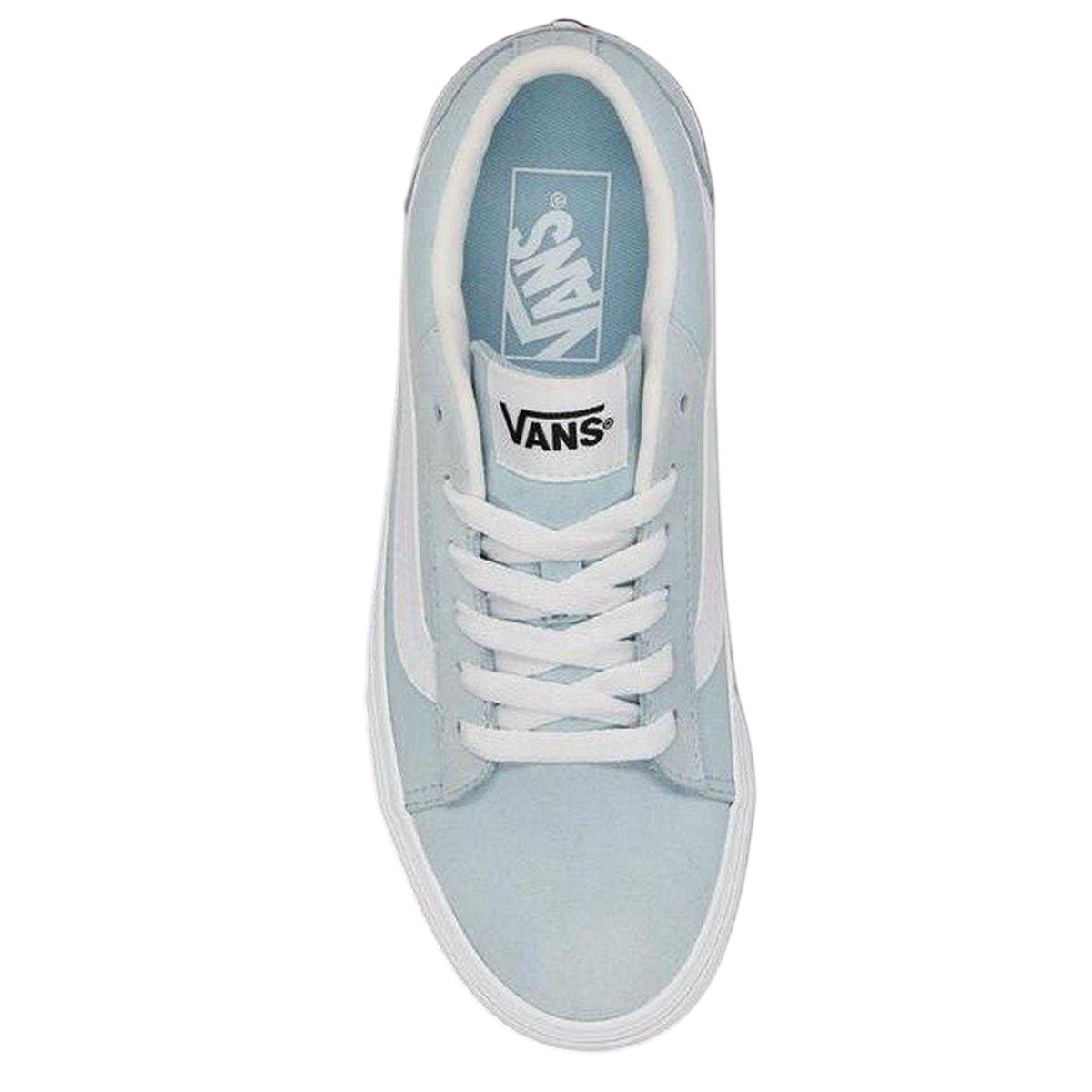 Dawn Blue-Mist - Side - Vans Womens-Ladies Vero Side Stripe Canvas Trainers