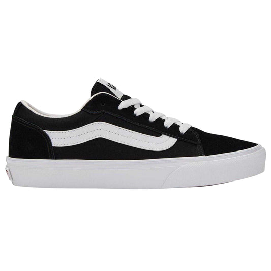 Black-White - Front - Vans Womens-Ladies Vero Side Stripe Canvas Trainers