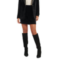 Black - Back - Noble Outfitters Womens-Ladies Ragusa Velvet Mini Skirt