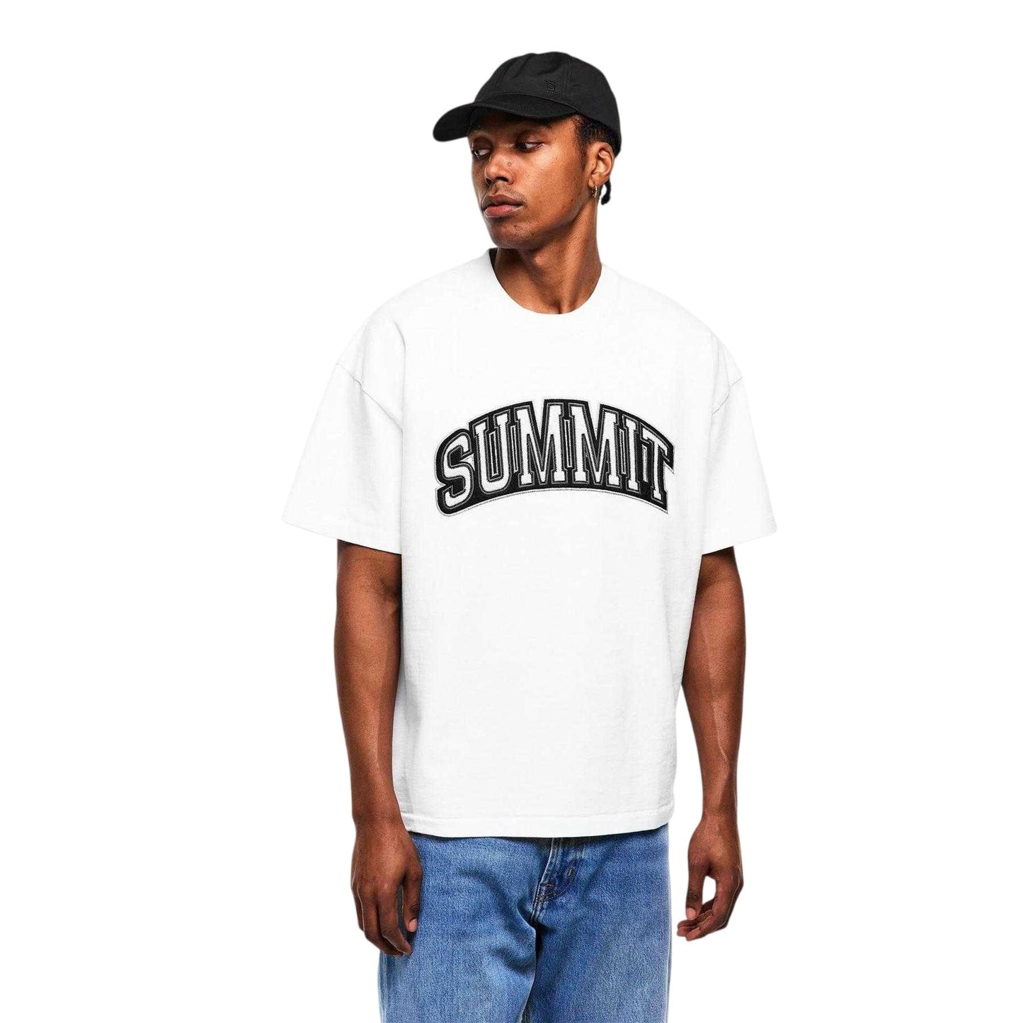 White - Lifestyle - Summit Mens Appliqué T-Shirt