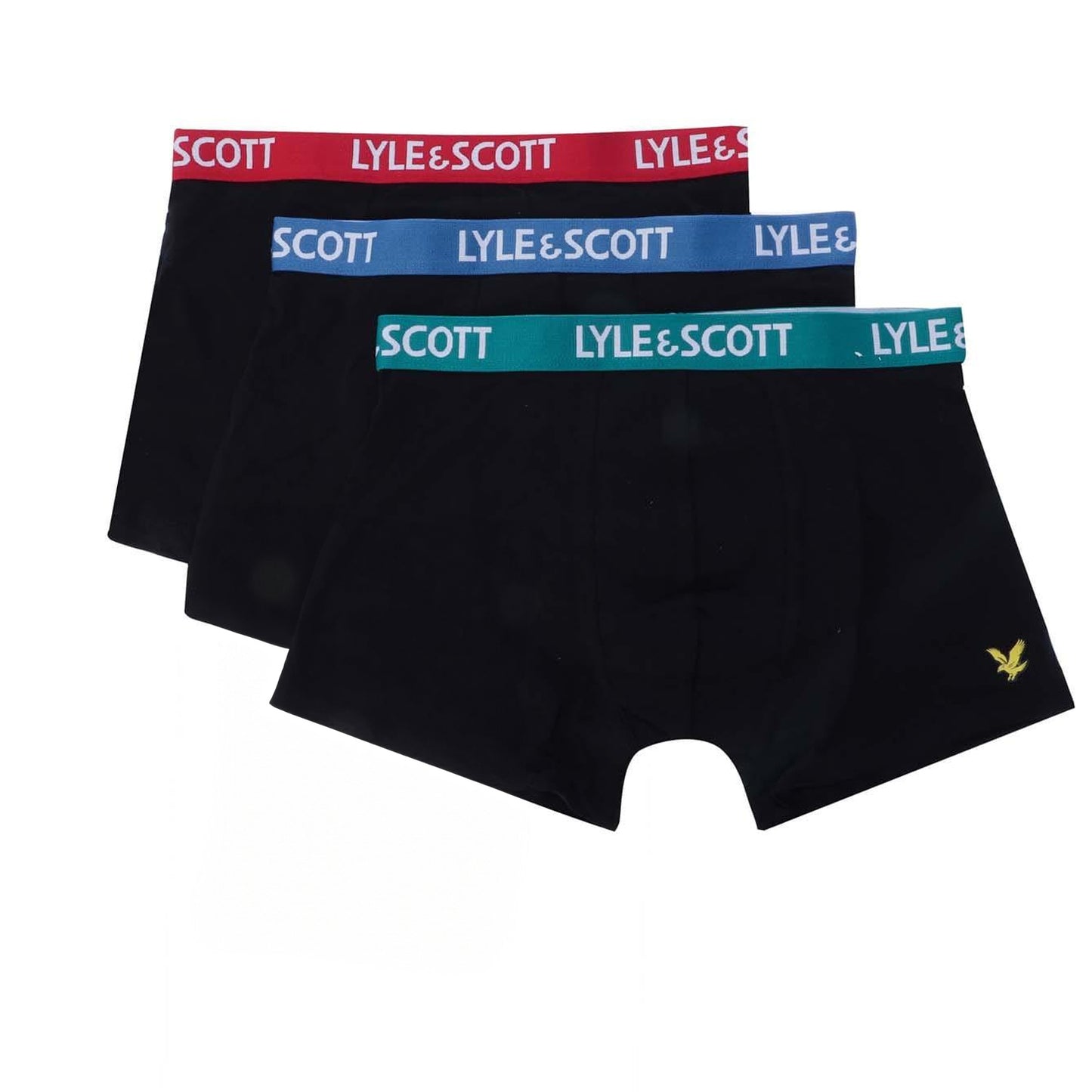 Black - Front - Lyle & Scott Boys Markus Boxer Shorts (Pack of 3)