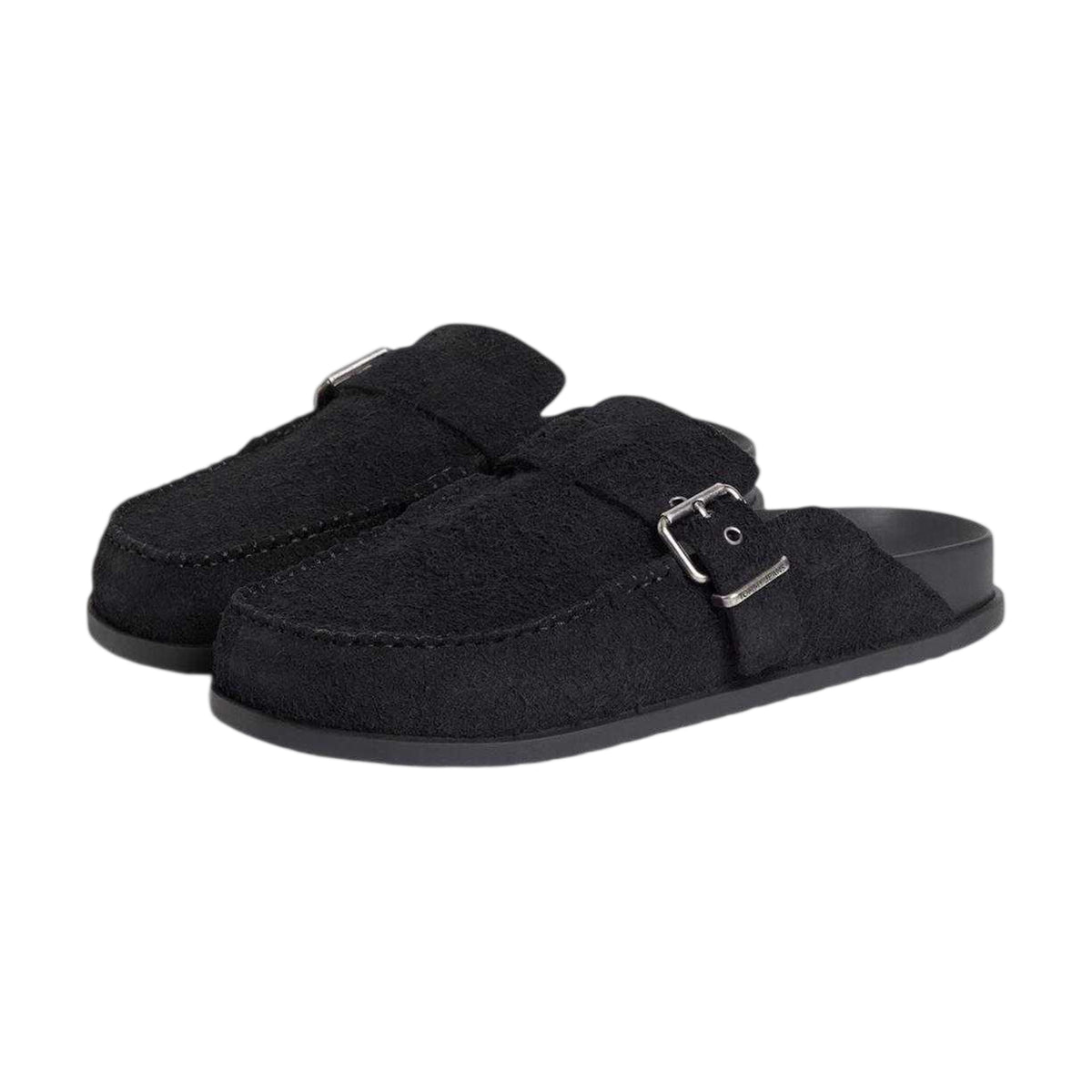 Black - Lifestyle - Tommy Jeans Mens Suede Slip-on Mules