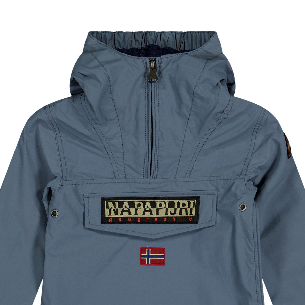 Stormy Weather - Side - Napapijri Childrens-Kids Solid Water Repellent Hooded Jacket
