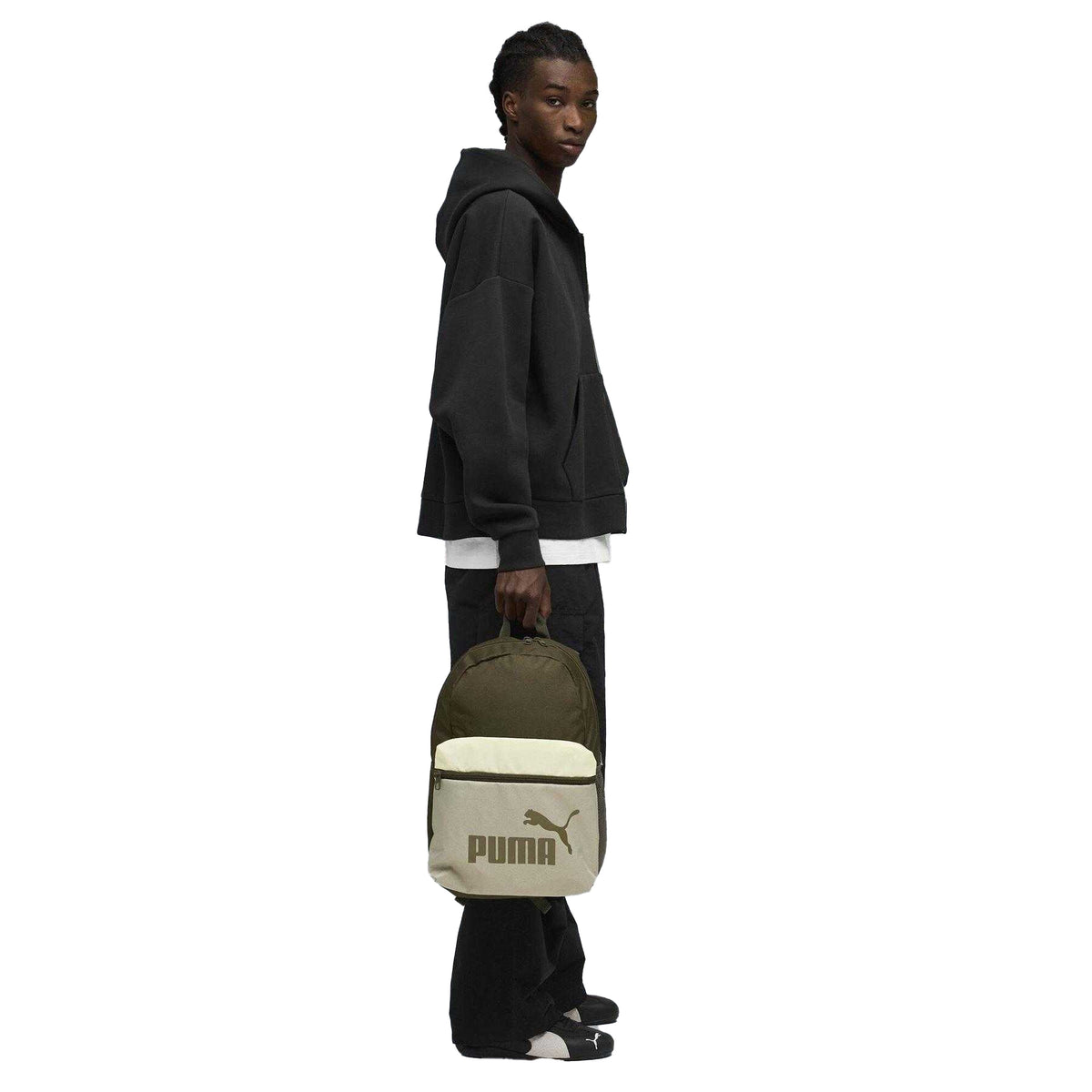 Dark Olive-Army - Pack Shot - Puma Phase Colour Block Backpack