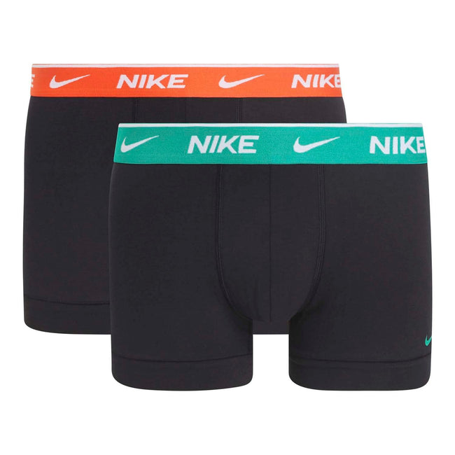 Black-Green-Orange - Front - Nike Mens Boxer Shorts (Pack of 2)