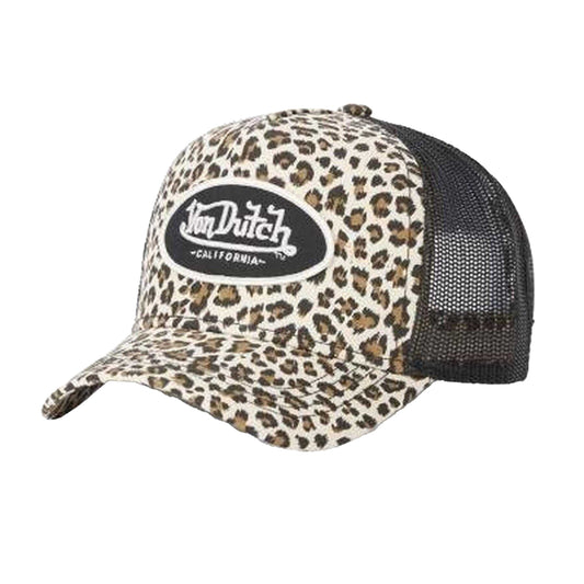 Leopard - Front - Von Dutch Womens-Ladies Leopard Print Trucker Cap