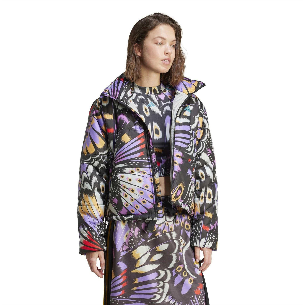 Black - Lifestyle - Adidas Womens-Ladies Farm Butterfly Puffer Jacket