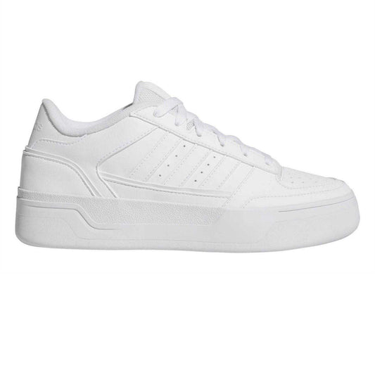White - Front - Adidas Womens-Ladies Break Start Platform Trainers
