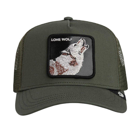 Grey - Front - Goorin Bros Lone Wolf Trucker Cap