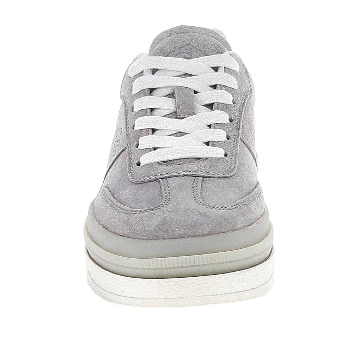 Mushroom - Lifestyle - Lotto Womens-Ladies Suede Low Cut Platform Trainers