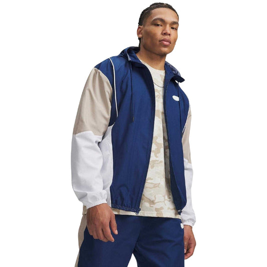 Blackout-Navy - Front - Under Armour Mens Rival Hooded Hooded Jacket