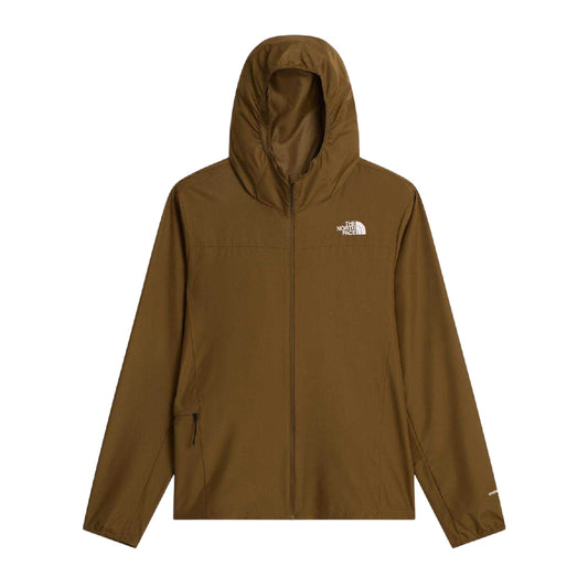 Nut Brown - Front - The North Face Mens Windproof Packaway Hooded Jacket