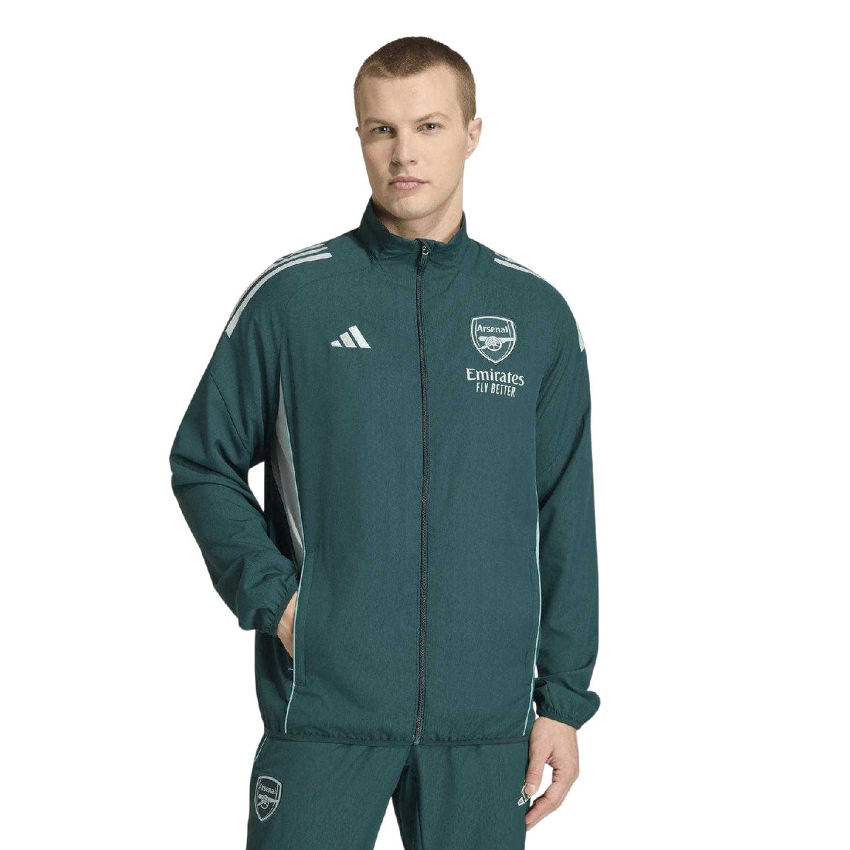 Green - Lifestyle - Adidas Mens Arsenal FC Side Pocket Track Jacket
